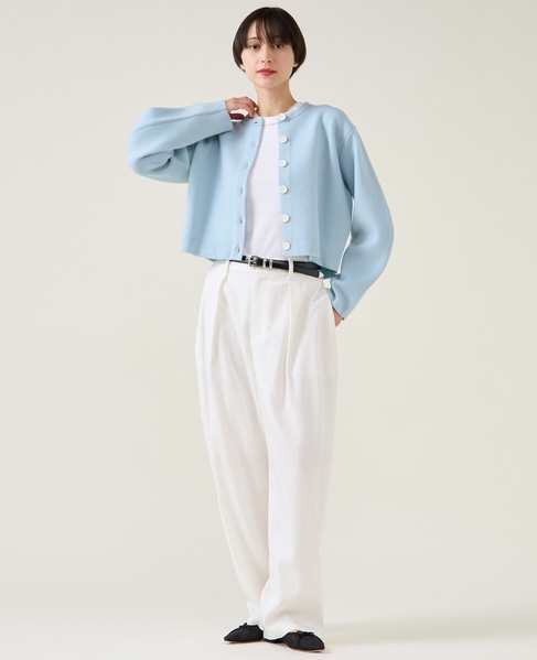 デニムカーブシルエットパンツ（セットアップ可） 詳細画像 ホワイト 5