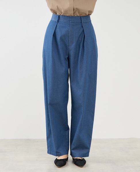 デニムカーブシルエットパンツ（セットアップ可） 詳細画像 ブルー 7