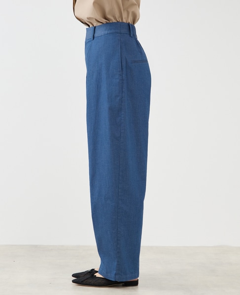 デニムカーブシルエットパンツ（セットアップ可） 詳細画像 ブルー 8