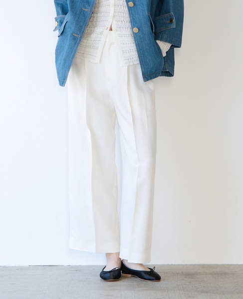 スラブタックワイドパンツ 詳細画像 オフホワイト 1