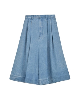 【l’heritage martinique/レリタージュ マルティニーク】ウォッシュドブリーチデニムバミューダパンツ