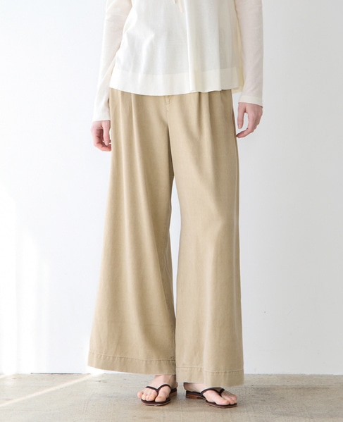 マットヴィンテージタックワイドパンツ 詳細画像 ベージュ 1
