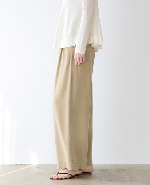 マットヴィンテージタックワイドパンツ 詳細画像 ベージュ 2