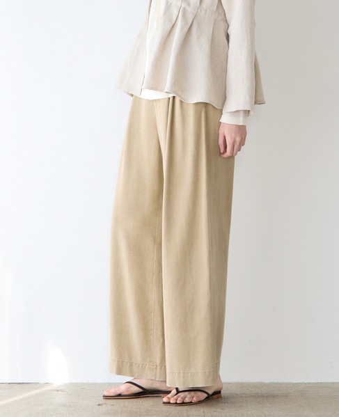 マットヴィンテージタックワイドパンツ 詳細画像 ベージュ 3