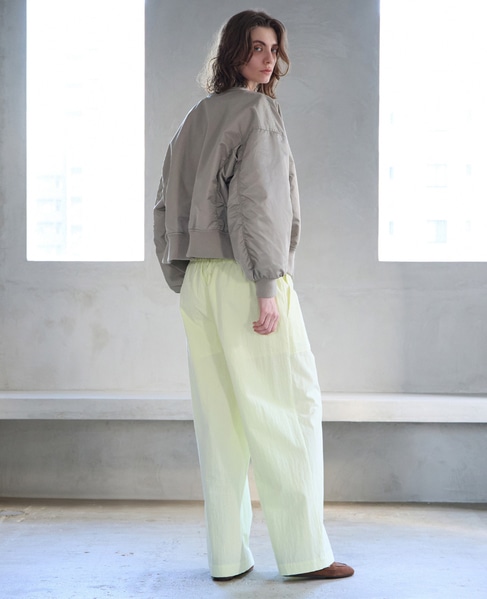 ウェザークロス/ストライプパジャマパンツ（セットアップ可） 詳細画像 イエロー 11