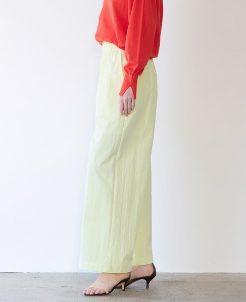 ウェザークロス/ストライプパジャマパンツ（セットアップ可） 詳細画像 イエロー 2