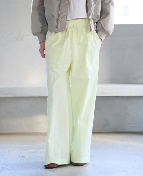 ウェザークロス/ストライプパジャマパンツ（セットアップ可） 詳細画像 イエロー 3