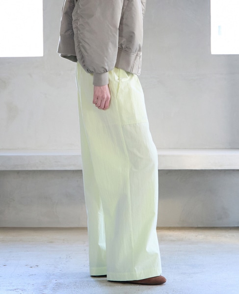 ウェザークロス/ストライプパジャマパンツ（セットアップ可） 詳細画像 イエロー 4