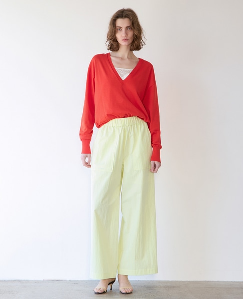 ウェザークロス/ストライプパジャマパンツ（セットアップ可） 詳細画像 イエロー 5