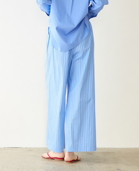 ウェザークロス/ストライプパジャマパンツ（セットアップ可） 詳細画像 ブルーストライプ 3