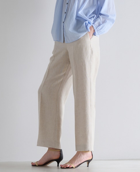 ソフトリネンパンツ（セットアップ可） 詳細画像 生成り 2