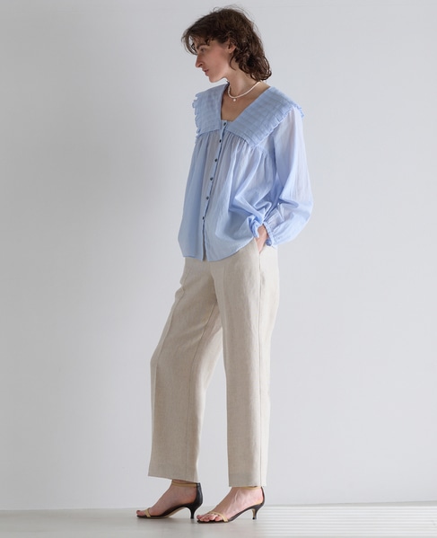 ソフトリネンパンツ（セットアップ可） 詳細画像 生成り 5