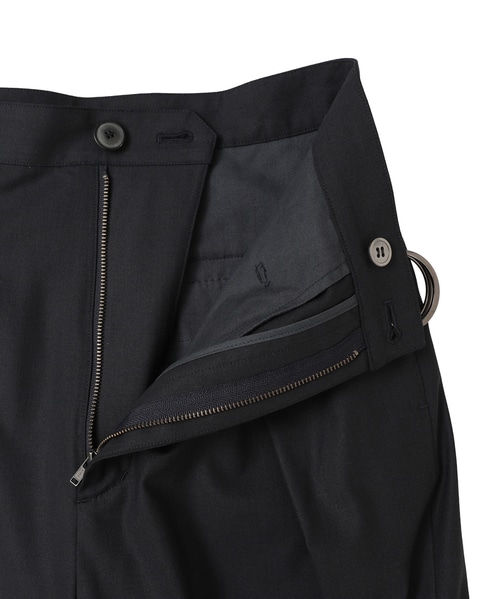 【l’heritage martinique/レリタージュ マルティニーク】ウーステッドチンツバギーパンツ 詳細画像 ネイビー 5