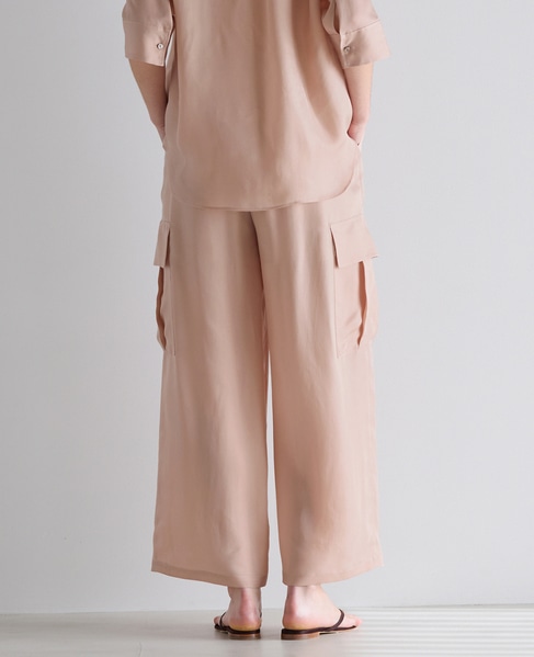 シルキーキュプラカーゴパンツ（セットアップ可） 詳細画像 ピンク 3