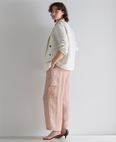 シルキーキュプラカーゴパンツ（セットアップ可） 詳細画像 ピンク 7