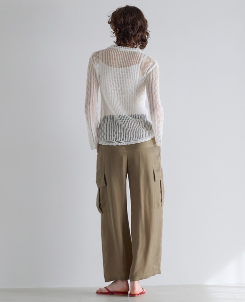 シルキーキュプラカーゴパンツ（セットアップ可） 詳細画像 カーキ 6