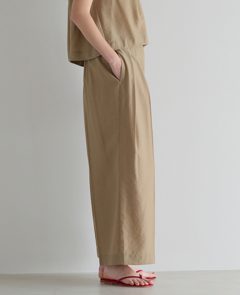 タッサーワイドパンツ（セットアップ可） 詳細画像 キャメル 2