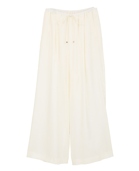 キュプラフィブリルシャンブレーイージーパンツ（セットアップ可） 詳細画像 オフ 1