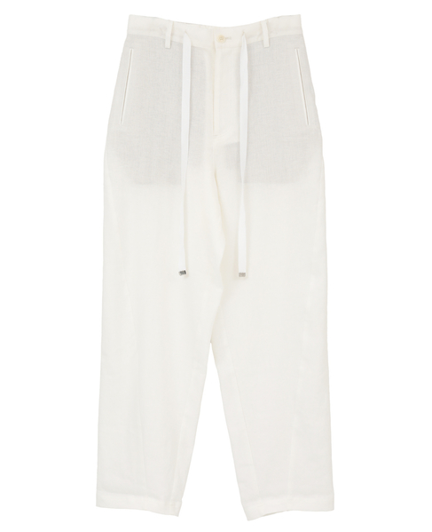 【l’heritage martinique/レリタージュ マルティニーク】ストレッチリネンイージーパンツ 詳細画像 ホワイト 1