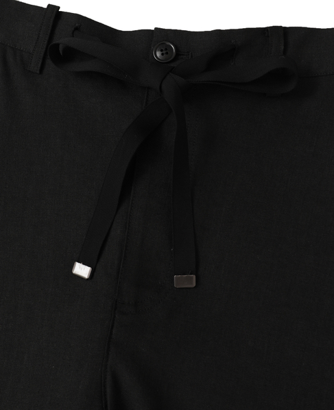 【l’heritage martinique/レリタージュ マルティニーク】ストレッチリネンイージーパンツ 詳細画像 ブラック 3