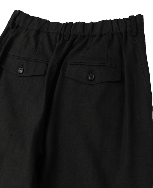 【l’heritage martinique/レリタージュ マルティニーク】ストレッチリネンイージーパンツ 詳細画像 ブラック 5