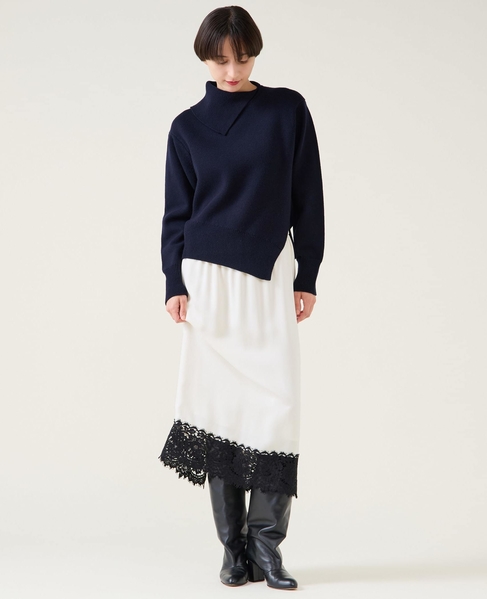 キュプラリバーレーススカート（セットアップ可） 詳細画像 ホワイト 13