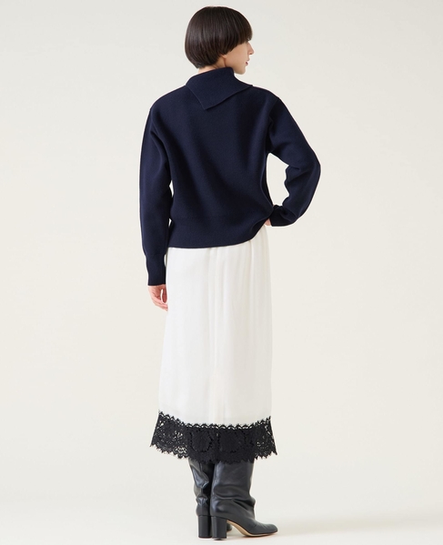 キュプラリバーレーススカート（セットアップ可） 詳細画像 ホワイト 14