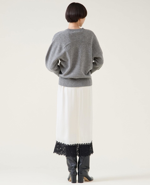 キュプラリバーレーススカート（セットアップ可） 詳細画像 ホワイト 8