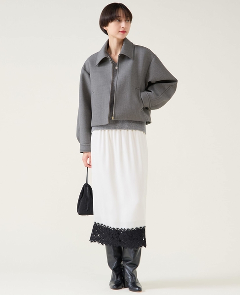 キュプラリバーレーススカート（セットアップ可） 詳細画像 ホワイト 9