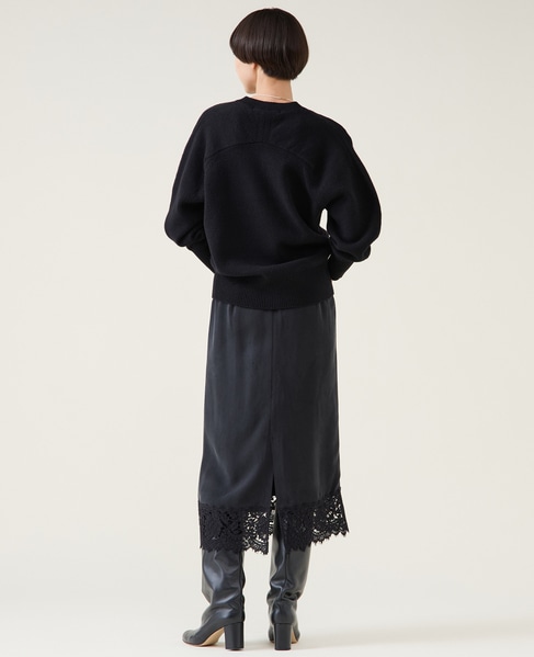 キュプラリバーレーススカート（セットアップ可） 詳細画像 ブラック 10