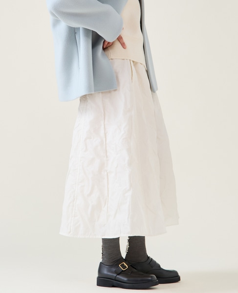 ジャガード2wayフレアスカート（セットアップ可） 詳細画像 ホワイト 2