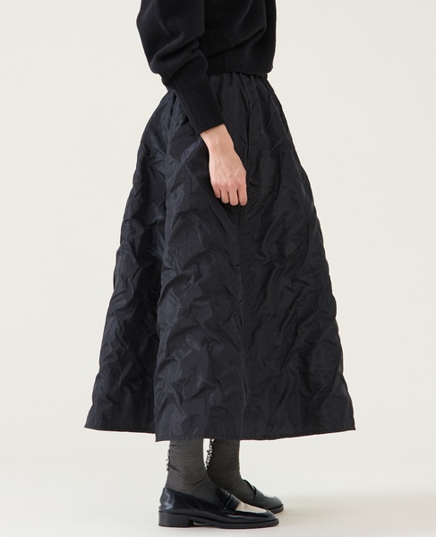 ジャガード2wayフレアスカート（セットアップ可） 詳細画像 ブラック 2