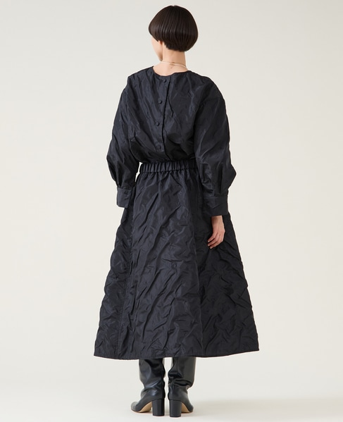 ジャガード2wayフレアスカート（セットアップ可） 詳細画像 ブラック 6