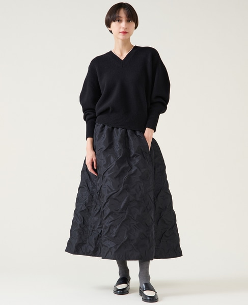 ジャガード2wayフレアスカート（セットアップ可） 詳細画像 ブラック 8