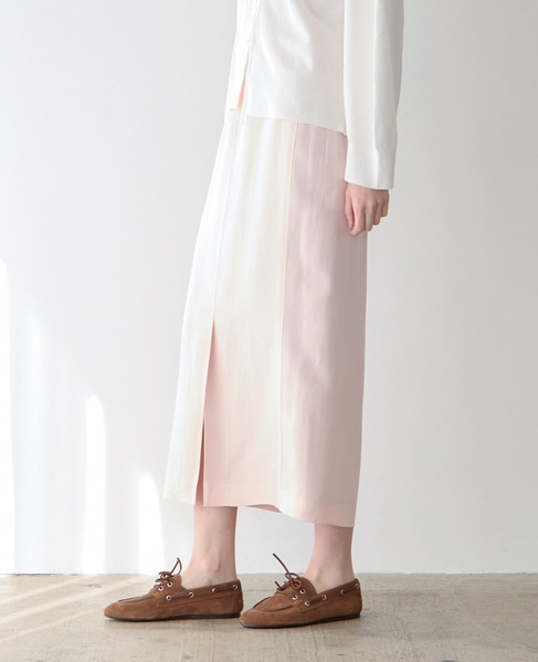 スラブペンシルラインスカート 詳細画像 ピンク 2