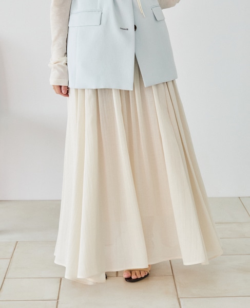 《コラボ》川上さやかさん×martinique メッシュスカート 詳細画像 エクリュ 2