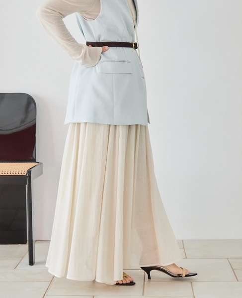 《コラボ》川上さやかさん×martinique メッシュスカート 詳細画像 エクリュ 3