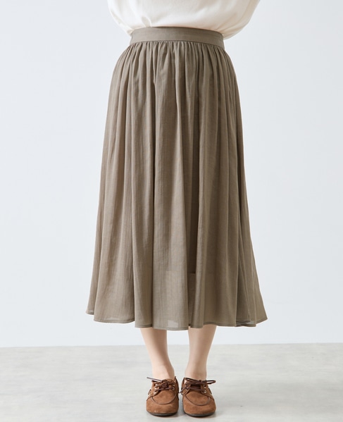 《コラボ》川上さやかさん×martinique メッシュスカート 詳細画像 カーキ 5