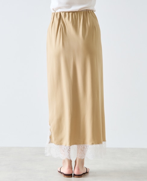 リバーレースバイヤススカート 詳細画像 キャメル 11
