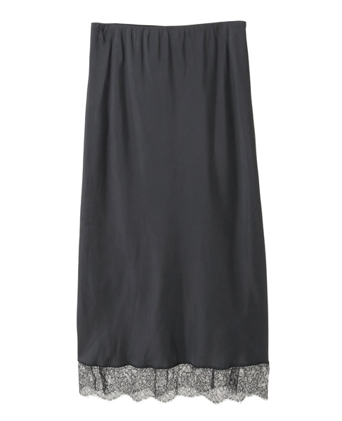 リバーレースバイヤススカート 詳細画像 ブラック 2