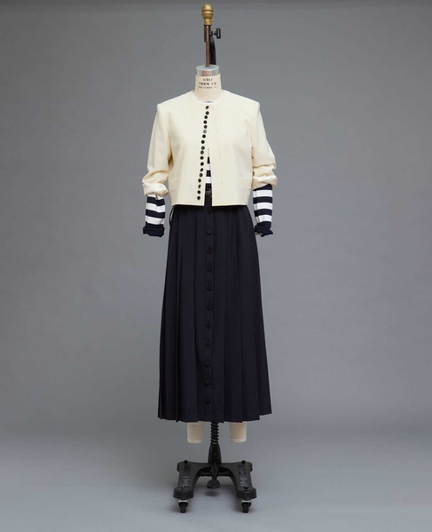 【l’heritage martinique/レリタージュ マルティニーク】T/W ワンウェイプリーツマキシスカート 詳細画像 ネイビー 7