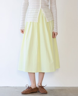 ウェザークロス/ストライプギャザースカート（セットアップ可）