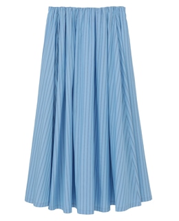 ウェザークロス/ストライプギャザースカート（セットアップ可）