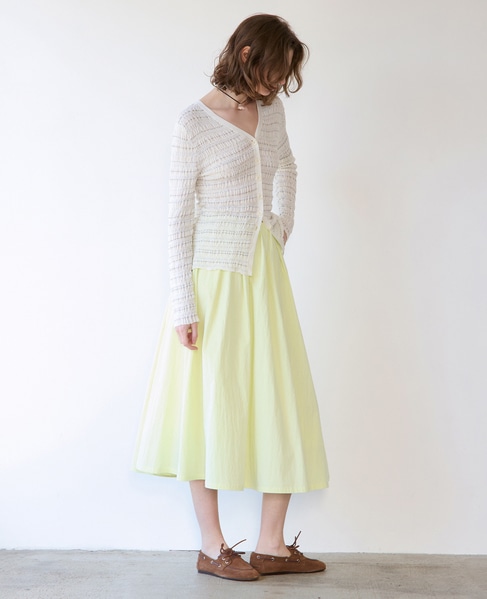 ウェザークロス/ストライプギャザースカート（セットアップ可） 詳細画像 イエロー 6