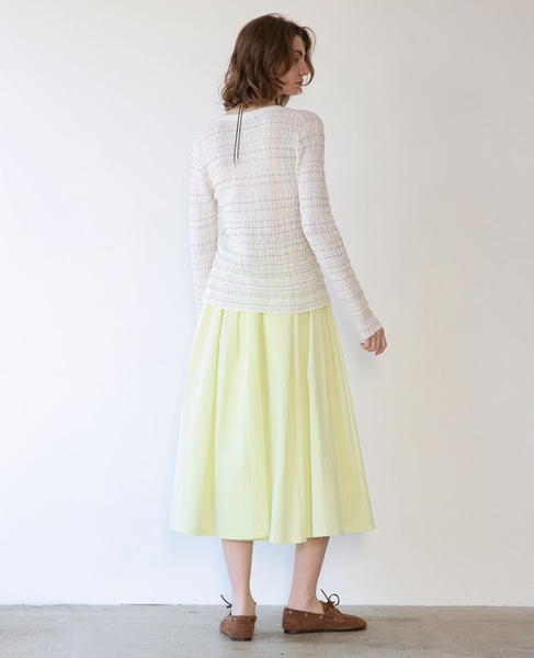 ウェザークロス/ストライプギャザースカート（セットアップ可） 詳細画像 イエロー 7