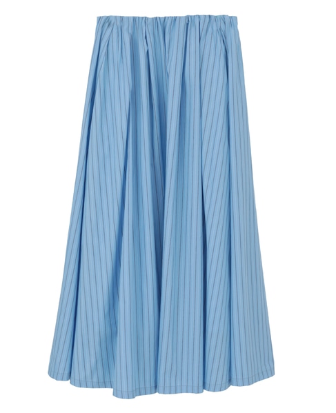 ウェザークロス/ストライプギャザースカート（セットアップ可） 詳細画像 ブルーストライプ 2