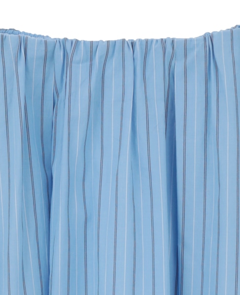 ウェザークロス/ストライプギャザースカート（セットアップ可） 詳細画像 ブルーストライプ 3