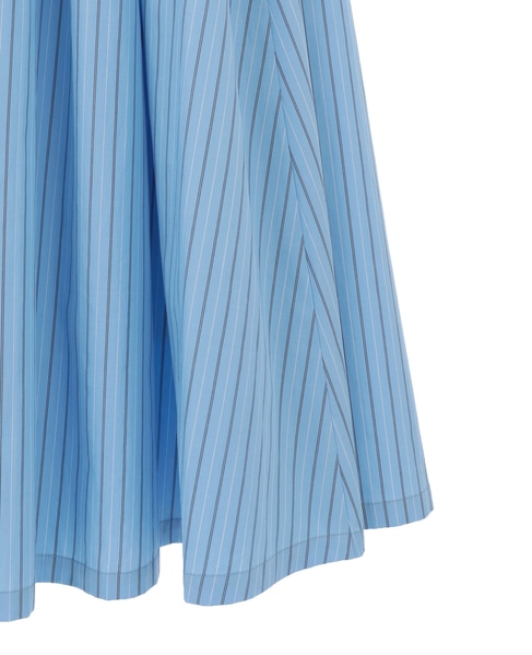 ウェザークロス/ストライプギャザースカート（セットアップ可） 詳細画像 ブルーストライプ 4