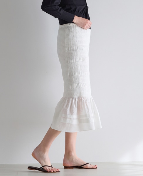 シャーリングスカート 詳細画像 ホワイト 2