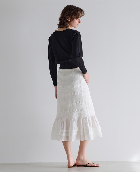 シャーリングスカート 詳細画像 ホワイト 5